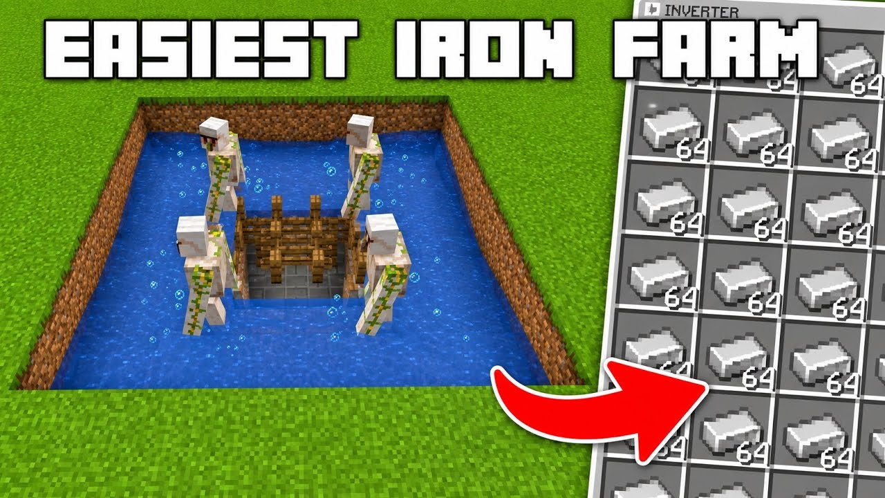 🔥 HOW TO MAKE IRON FARM IN MINECRAFT PE (Pocket Edition) 🔥 - YouTube