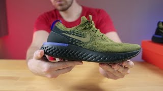 nike epic react flyknit olive flak