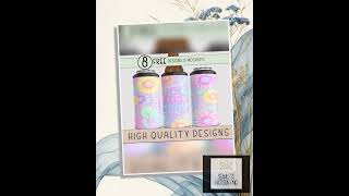 Banana Baseball 4in1 Can Cooler Wrap, Play Ball PNG Sublimation Design, Preppy Png 16 oz 4-in-1 F...