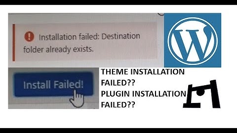 [FIXED] Installation Failed : Destination Folder Already Exists! | Wordpress 2016