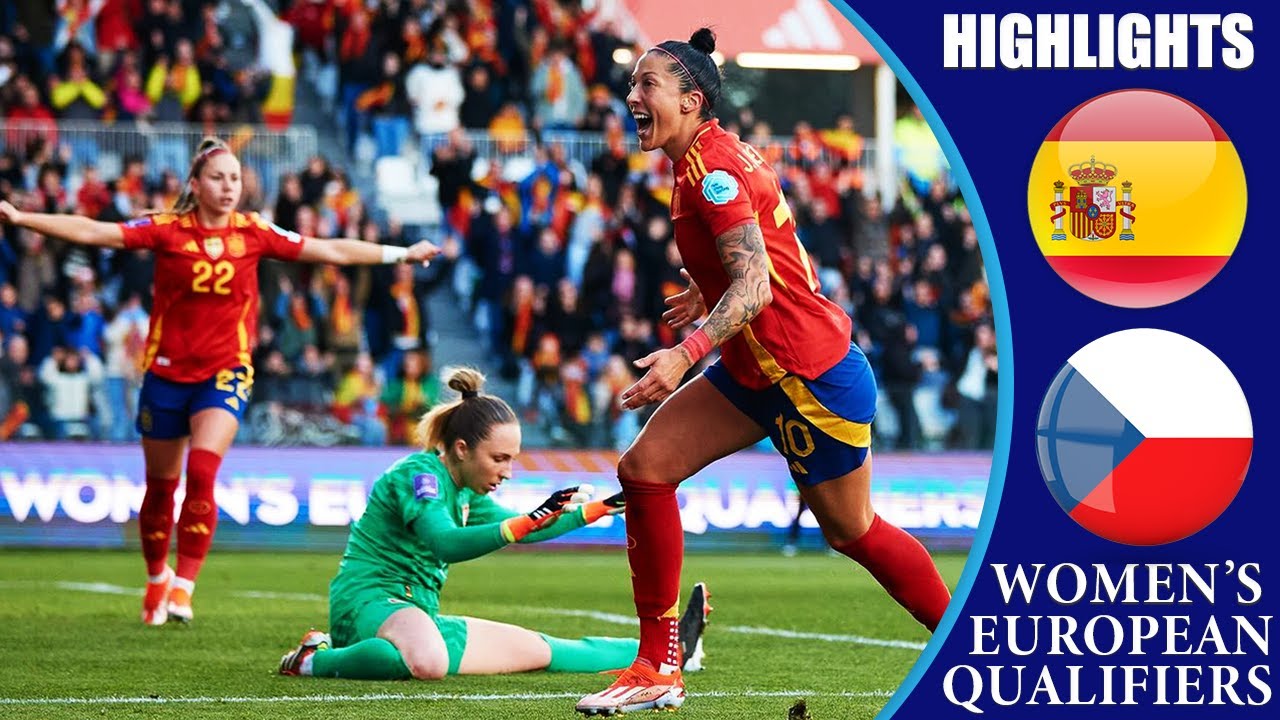 Spain vs Czechia || HIGHLIGHTS || Women's Euro 2025 Qualifiers
