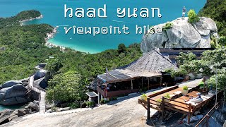 Hike to Haad Yuan viewpoint, in 4K. Koh Phangyang Thailand.