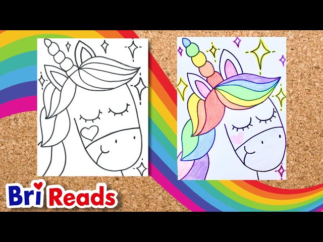 How to Draw a UNICORN for Kids | Easy Step by Step Tutorial | Draw Along with Bri Reads class=