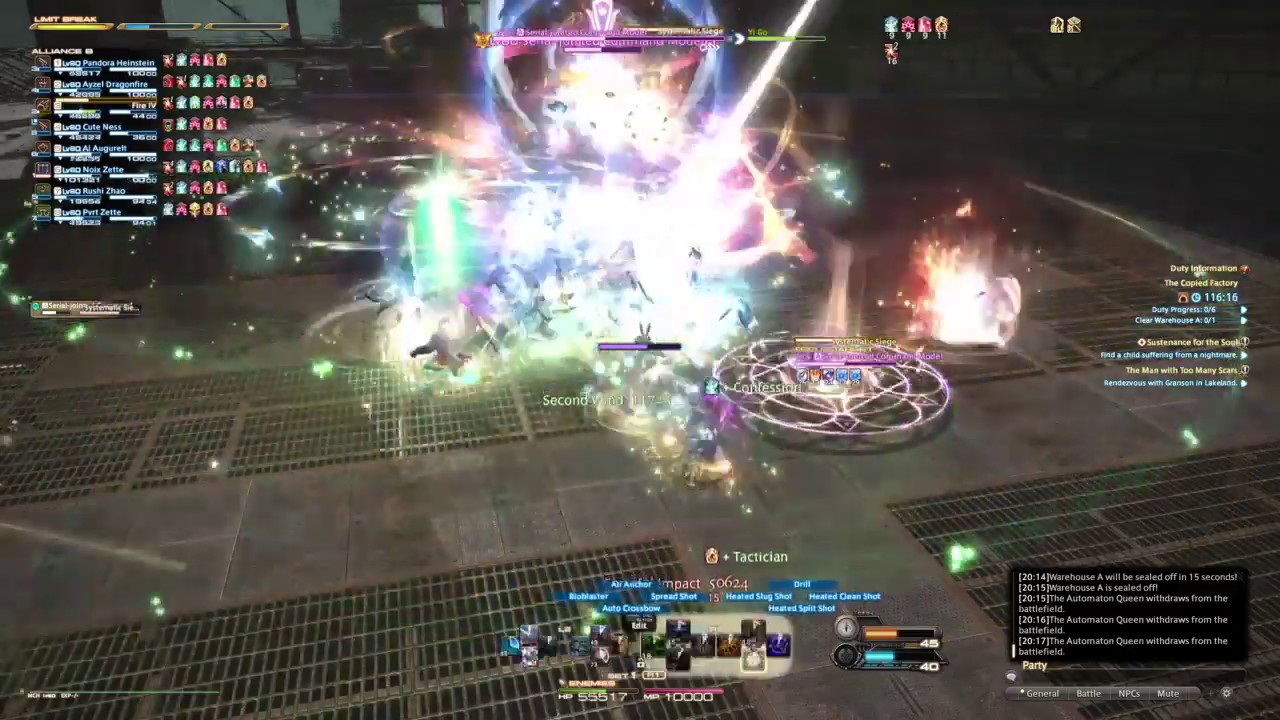 FFXIV Shadowbringers 5.1: The Copied Factory (Nier Automata Raid) 1st Boss, 2nd Time going in - MCH