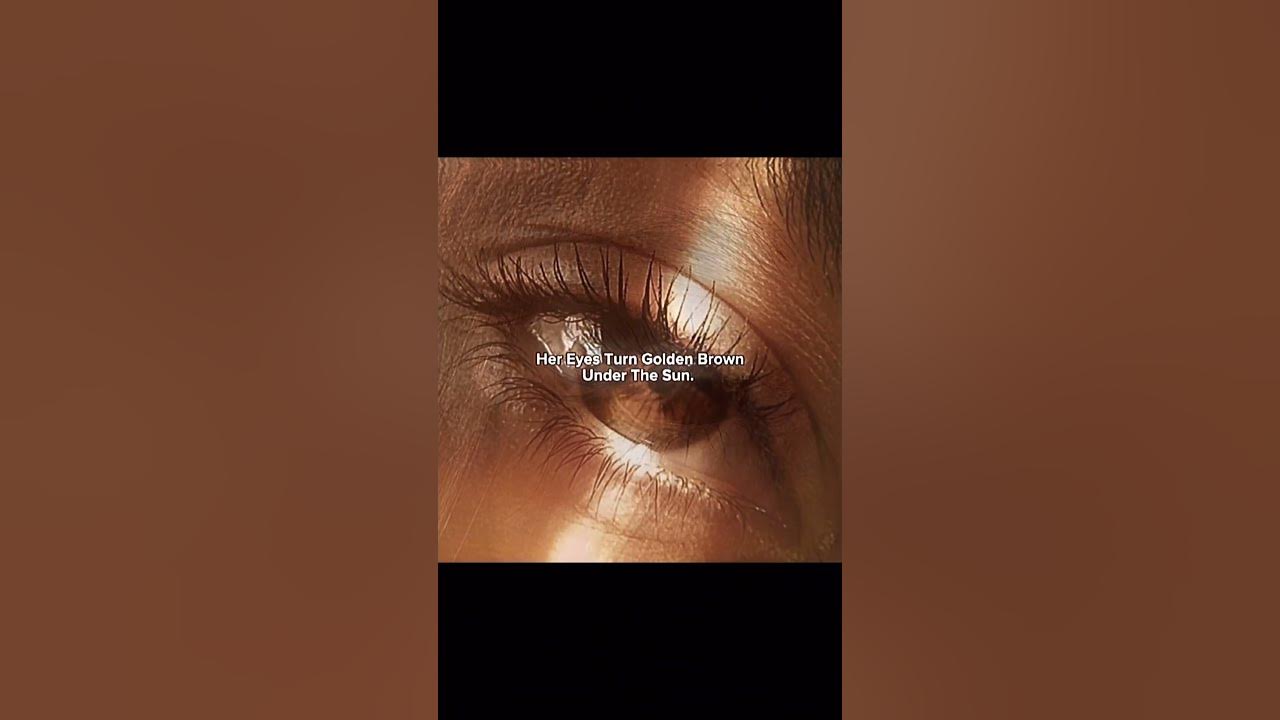 Her eyes turn golden brown under the sun🤎✨ #edit #aesthetic #brown #eyes #sunset #fyp #shorts