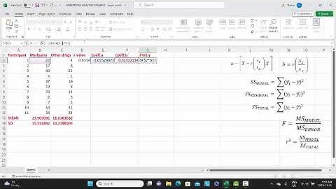 REGRESSION ANALYSIS MS Excel calculations   Part 2