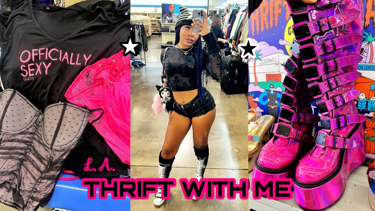 ЭКОНОМЬТЕ СО МНОЙ в Лос-Анджелесе, в 5+ магазинах! ♡ готика в торговом центре, альтернатива, макб...