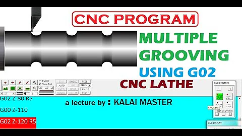 MULTIPLE GROOVING-CNC LATHE PART PROGRAM-CNC TURNING-CAD CAM-CNC PROGRAM IN TAMIL