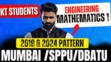 Engineering Mathematics 1 KT Students|2019 &  2024 Pattern|Mumbai|SPPU|DBATU|Pradeep Giri Sir
