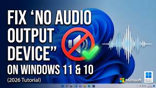 Fix - No Audio Output Device is Installed on Windows 10/11 – Realtek Driver Install (2026)