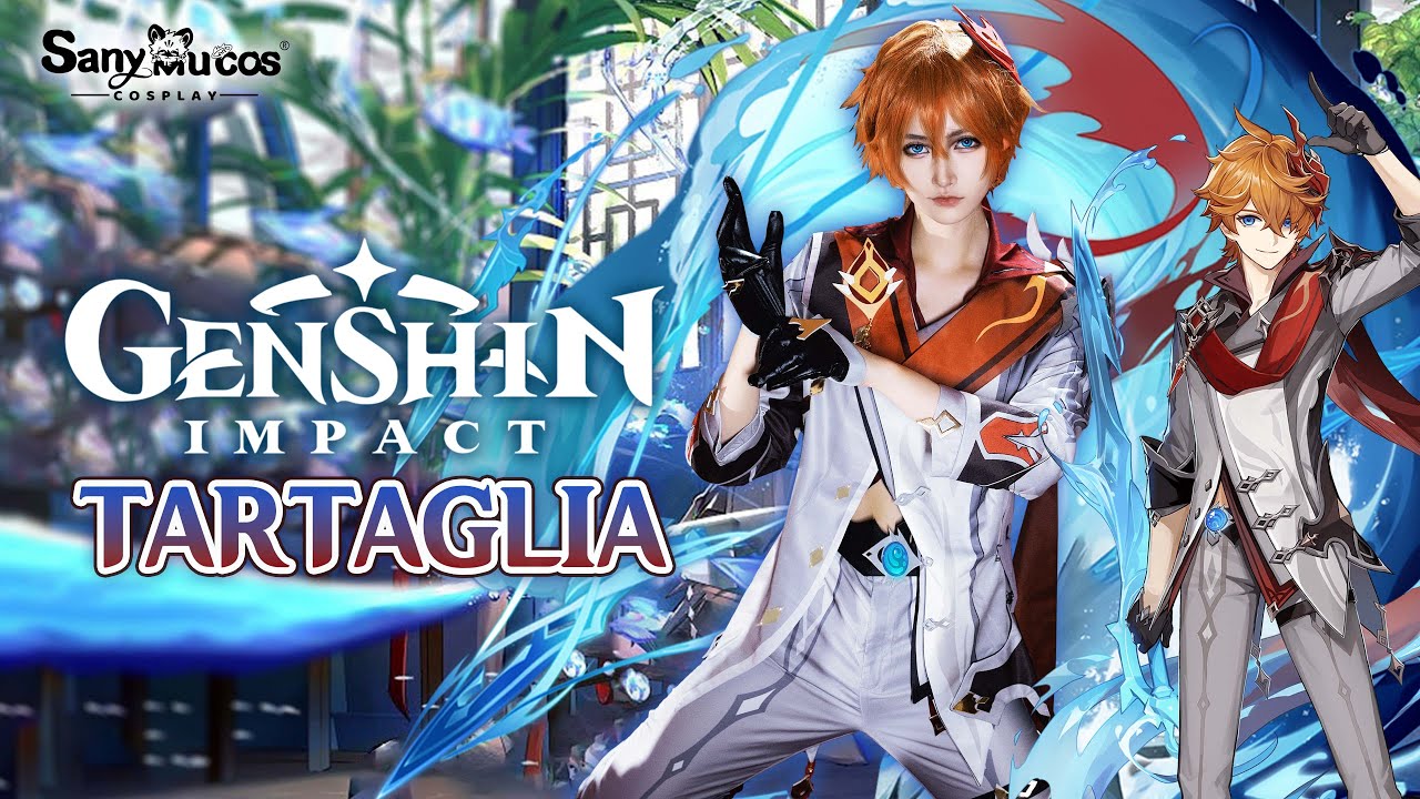 【SanyMuCos】Genshin Impact Tartaglia Cosplay Costume Plus Size Detail Show