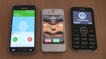 Over the Horizon Incoming+Outgoing call at the Same Time Samsung Galaxy S5 mini+Alcatel+Iphone 4s