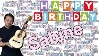 Happy Birthday Sabine - Geburtstagslied für Sabine - Happy Birthday to You Sabine
