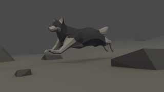 Direwolf Run Cycle Animation (Low Poly)