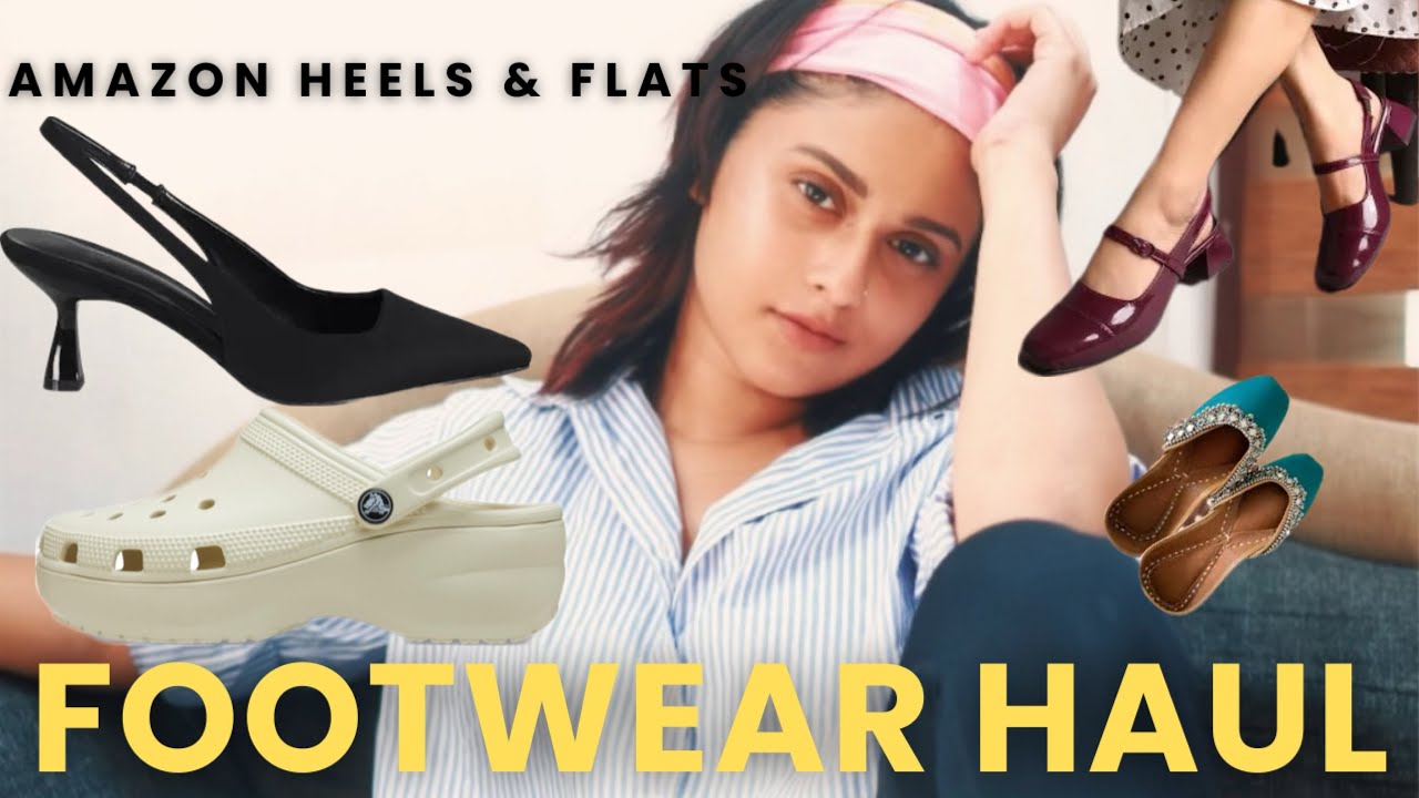 AMAZON FOOTWEAR HAUL, crocs,heels,juthi and kurta haul - sruthy sathyan