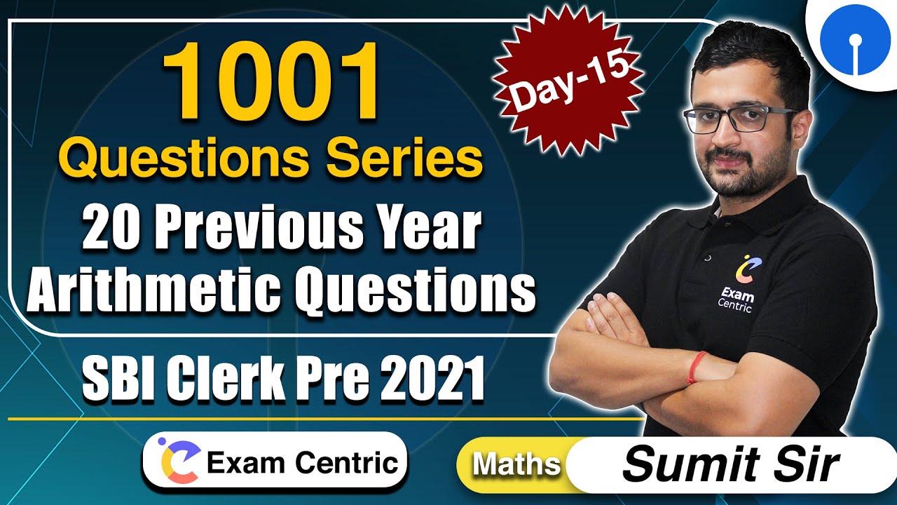 20 Previous Year Arithmetic Questions | 1001 Questions Series (Day-15) | SBI Clerk Pre 2021