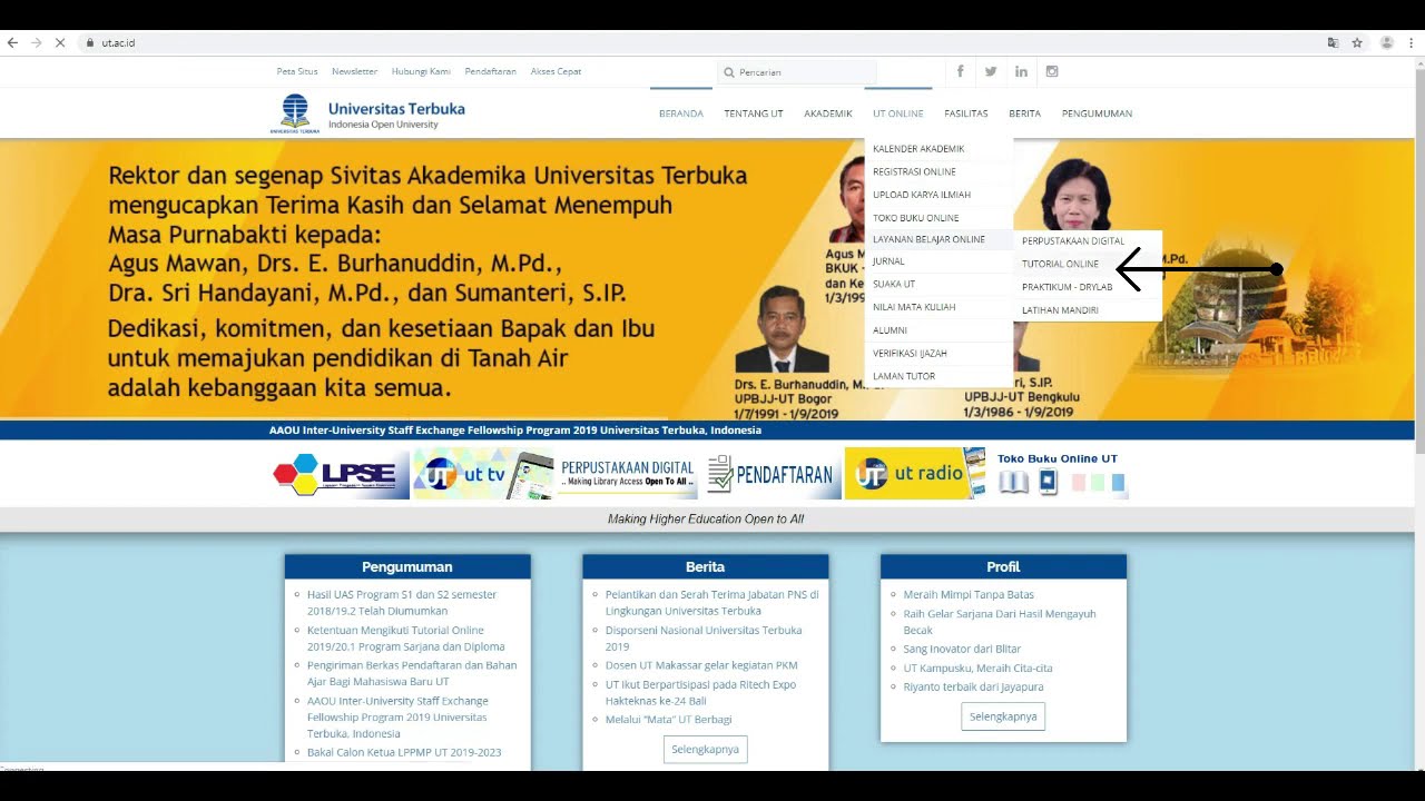 Tutorial Cara Aktivasi Akun Tutorial Online UT - YouTube