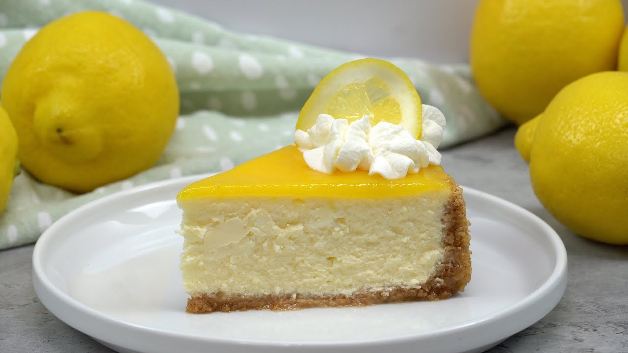 The BEST & Easy Lemon Cheesecake with Lemon Curd #cheesecake #lemon #cookingvideo #dessert #recipe