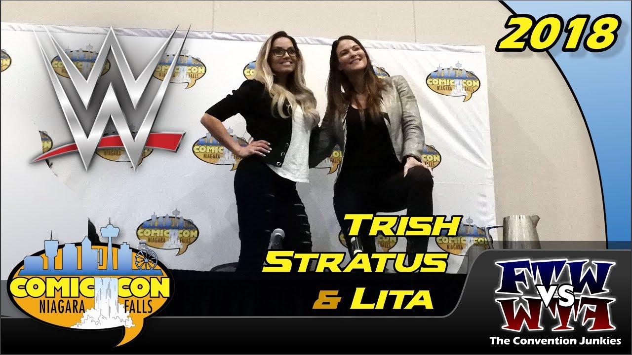 Trish Stratus Hardcore Sex - Trish Stratus and Lita (WWF / WWE) Niagara Falls Comic Con 2018 Full Panel  - YouTube