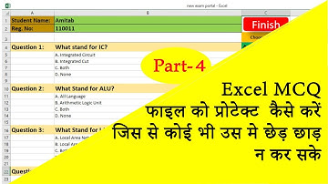 Protect your Excel MCQ Workbook and Worksheet, How to Lock Excel Workbook & worksheet with password