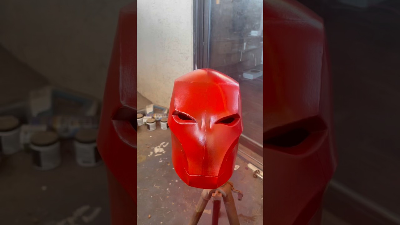 Red Hood Mask DIY | Template click here #redhood #deathstroke #dccomics #cosplaydiy #cosplaytutorial