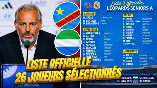 OFFICIEL 🚨: LA LISTE DES 26 JOUEURS DE DESABRE POUR NOVEMBRE 