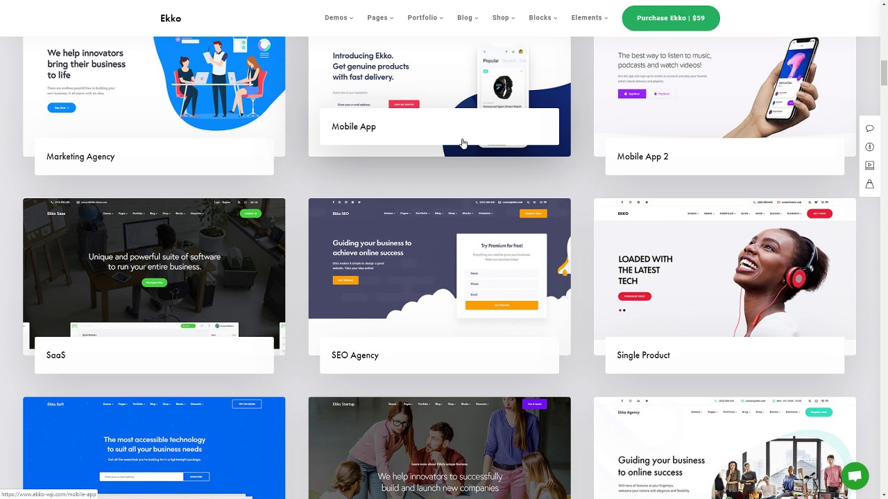 Ekko - Multi-Purpose WordPress Theme with Page Builder      Denton Te