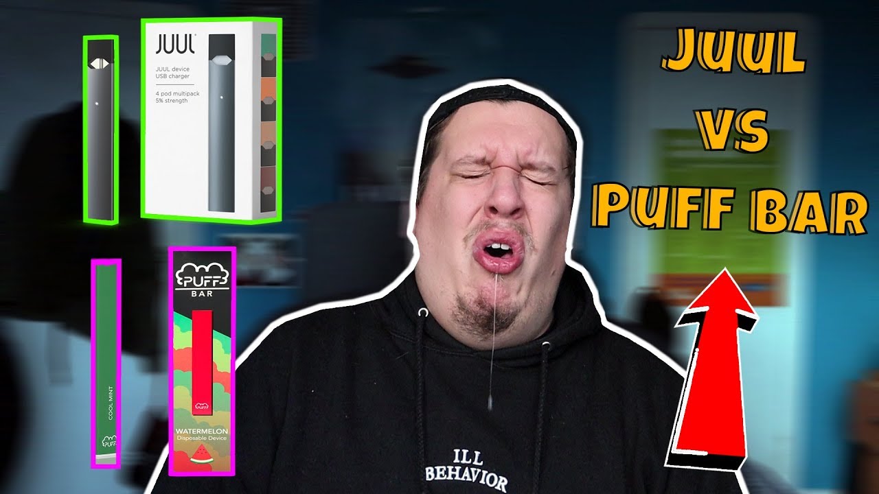 JUUL vs Puff Bar Disposable Pod Device Review - YouTube