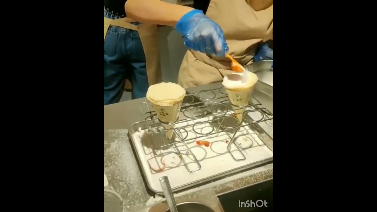 Making of boolay crepes at Seven Dials Market in London. Instagram favourite dessert spot in London