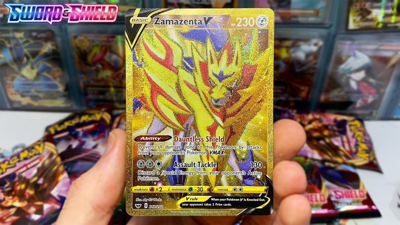 Zamazenta V Secret Rare Pull Opening A Sword And Shield Pokemon Booster Box 2 3 Youtube