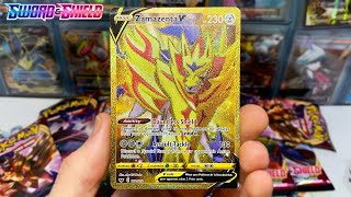 ZAMAZENTA V SECRET RARE PULL! OPENING A SWORD AND SHIELD POKEMON BOOSTER BOX! (2/3) ZAMAZENTA V SECRET RARE PULL! OPENING A SWORD AND SHIELD POKEMON BOOSTER BOX! (2/3)