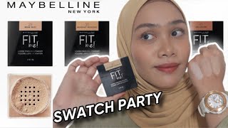 Swatch Party!! Maybelline FIT ME Loose Powder