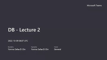 CSE421 - Database Systems Lecture 2