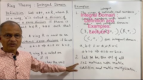 Integral Domain: Definition and Examples. Ring Theory Lecture 3.