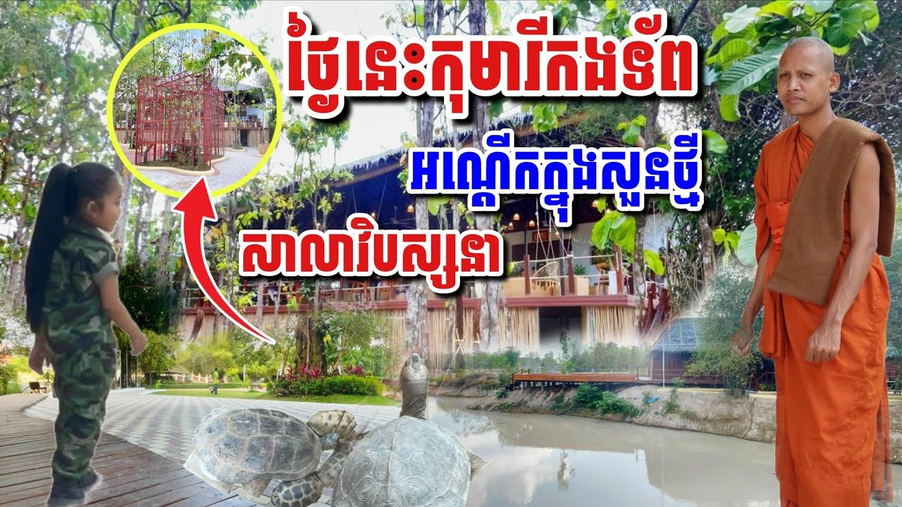 ថ្ងៃនេះជួបកុមារីកងទ័ព អណ្តើកក្នុងសួន សាលា​វិបស្សនា​#អាមាត្យជន 