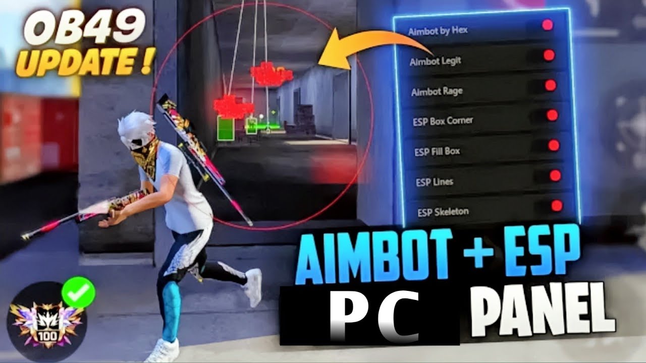 NEW PC FREE 💻 EXTERNAL PANEL FREE FIRE 🎯 NEW CSR/BR RANKED | 100% ...