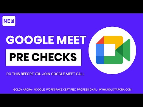 Video Google Meet Pre checks - now test your video and audio... - youtube