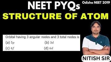 Orbital having 3 angular nodes and 3 total nodes is