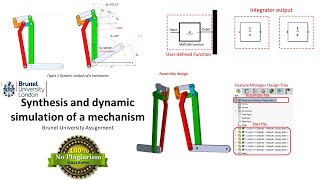 Assignment MN5621- Synthesis and Dynamic Simulation of a Mechanism Brunel university assignment CAE