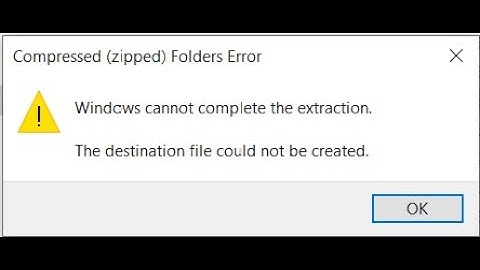 how to resolve #windows cannot complete the extraction.