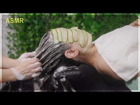 ASMR 😪 쿨링 피부관리 & 거품 헤드스파🫧 꿀잠 수면 유도