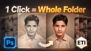Restore an Entire Folder of Old Photos at Once (Photoshop AI, Eti Batch, INSANE Results)