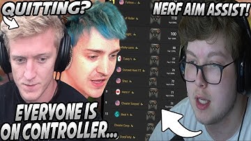 Ninja, Tfue & Aydan Respond To Controller Players TAKING OVER Fortnite! Tfue Might Be Quitting...