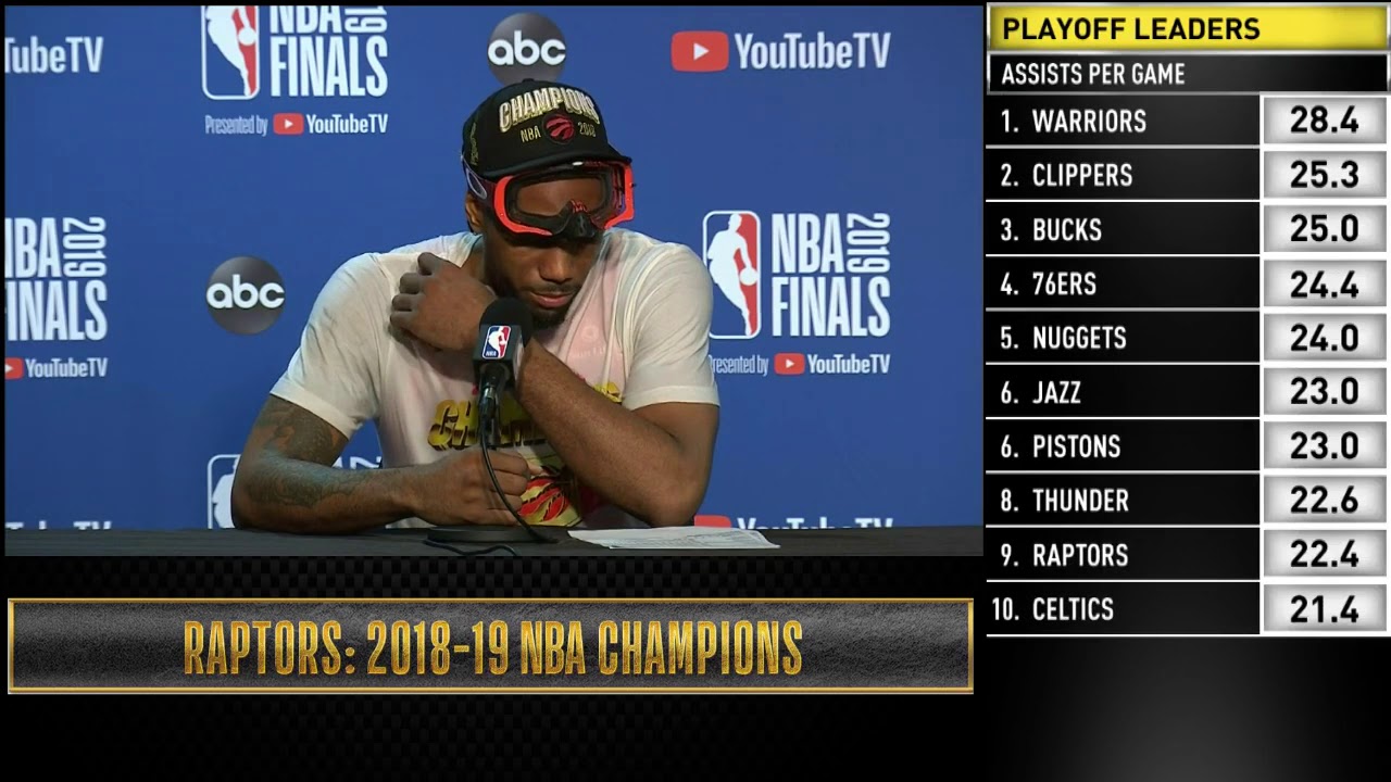 Kawhi Leonard Shows Class Talking About Klay Thompson's Injury   NBA Finals