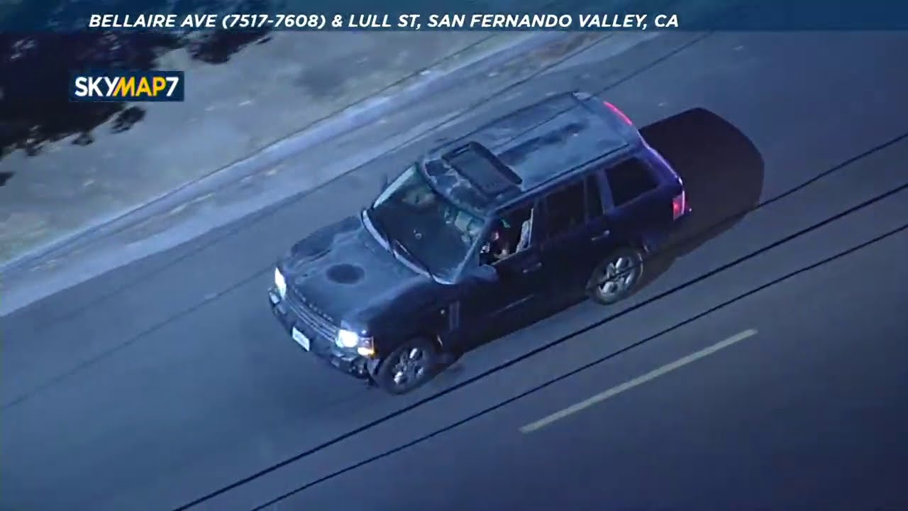 Driver leads LAPD on slow-speed chase in San Fernando Valley | ABC7 ...
