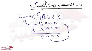 الحصر بين الفين مع امثلة مفصلة ووثيقة تمارين خطوة التعليمية دروس و امتحانات