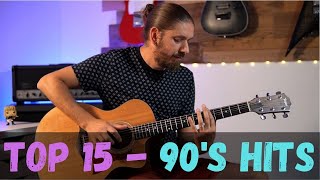 90's HITS (TOP 15) - FINGERSTYLE GUITAR COVER [+TABS]
