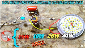 SIMPLE POWERFUL 26W LED DRIVER CIRCUIT FOR LIFETIME || How to make Led bulb Driver At home|| RC 2022