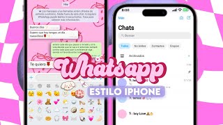 ・₊˚ʚCÓMO TENER WHATSAPP ESTILO IPHONE 2024 🍓🍦| Emojis 17.3, funciones nuevas y más by Pame🦋 5,117 views 3 months ago 2 minutes, 27 seconds