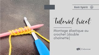 #knitting tutorial 💡 Elastic cast on with a crochet hook (double chain)